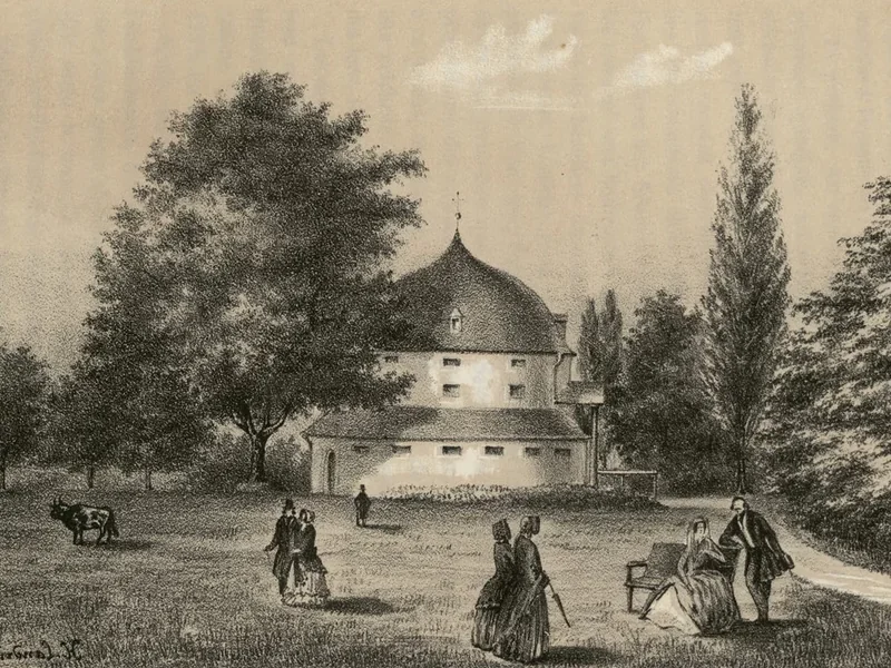 1829-Henri-Charles Landrin - Bagni termali nella prateria di St. Christau